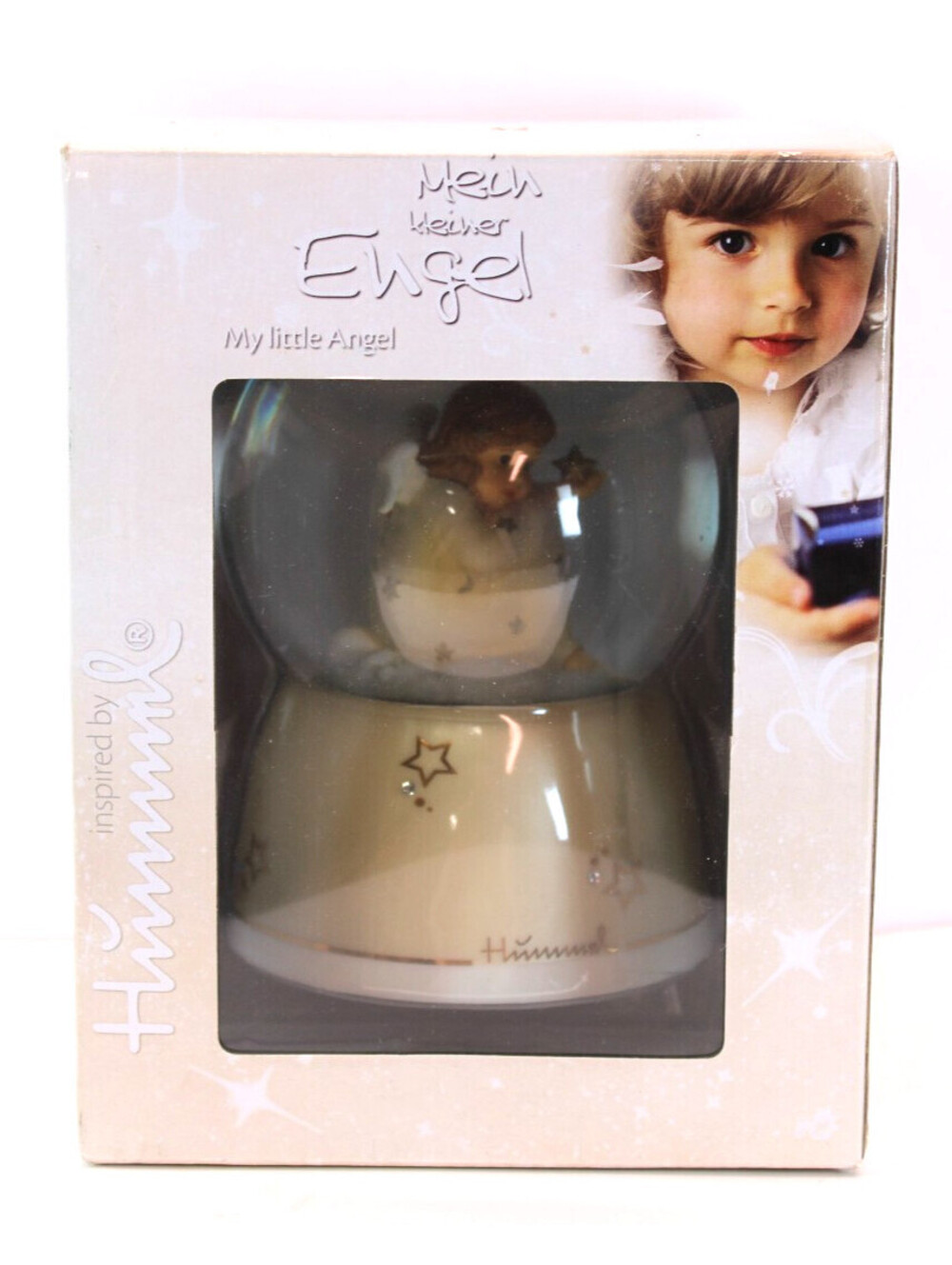 Vtg HUMMEL My Little Angel Snow Globe Music Box Make A Wish Upon a Star 5.75"